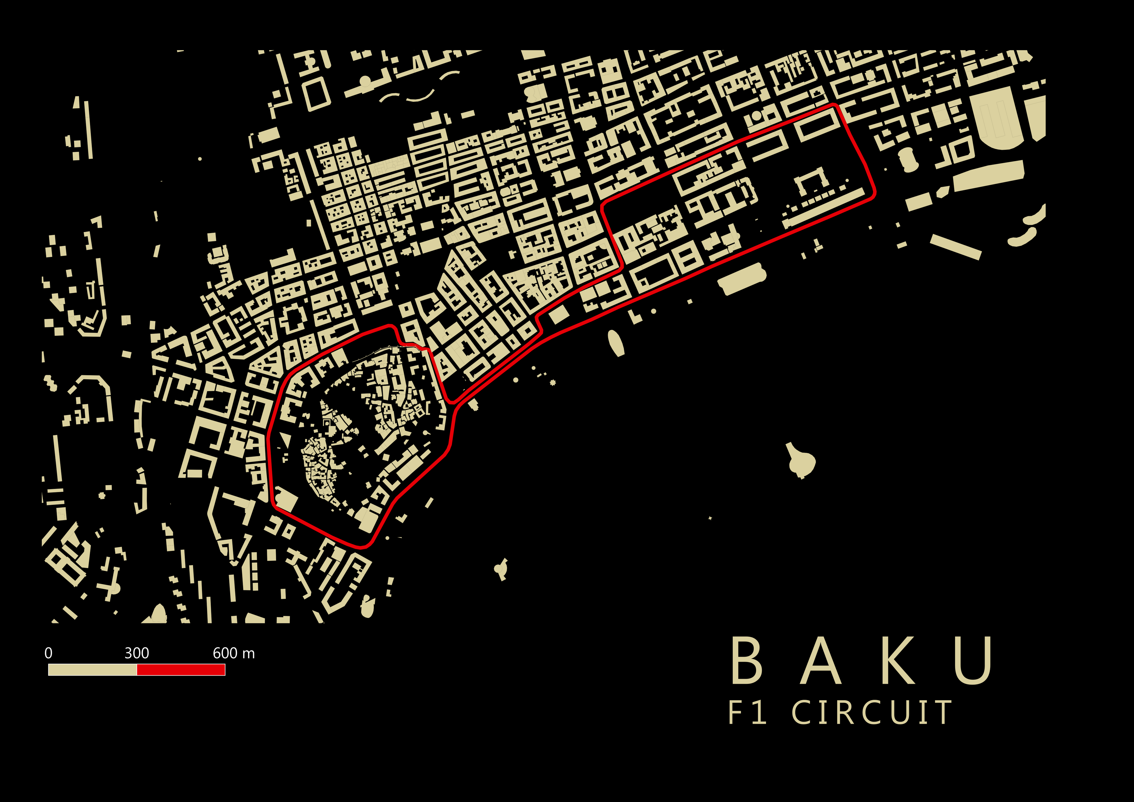 Baku F1 Circuit map (A2) Digital only