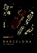 Barcelona F1 Circuit map (A2) Digital only