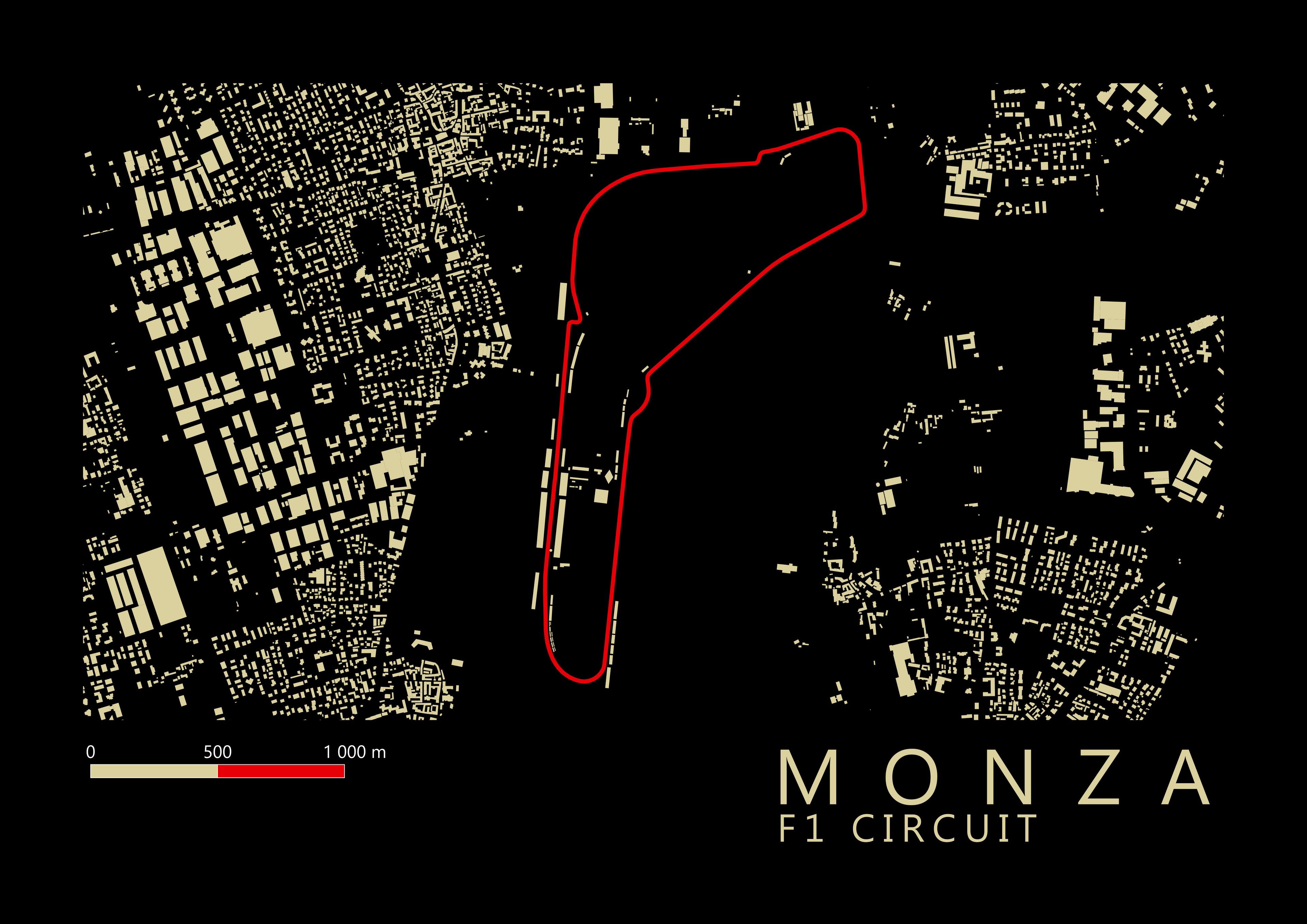 Monza F1 Circuit map (A2) Digital only