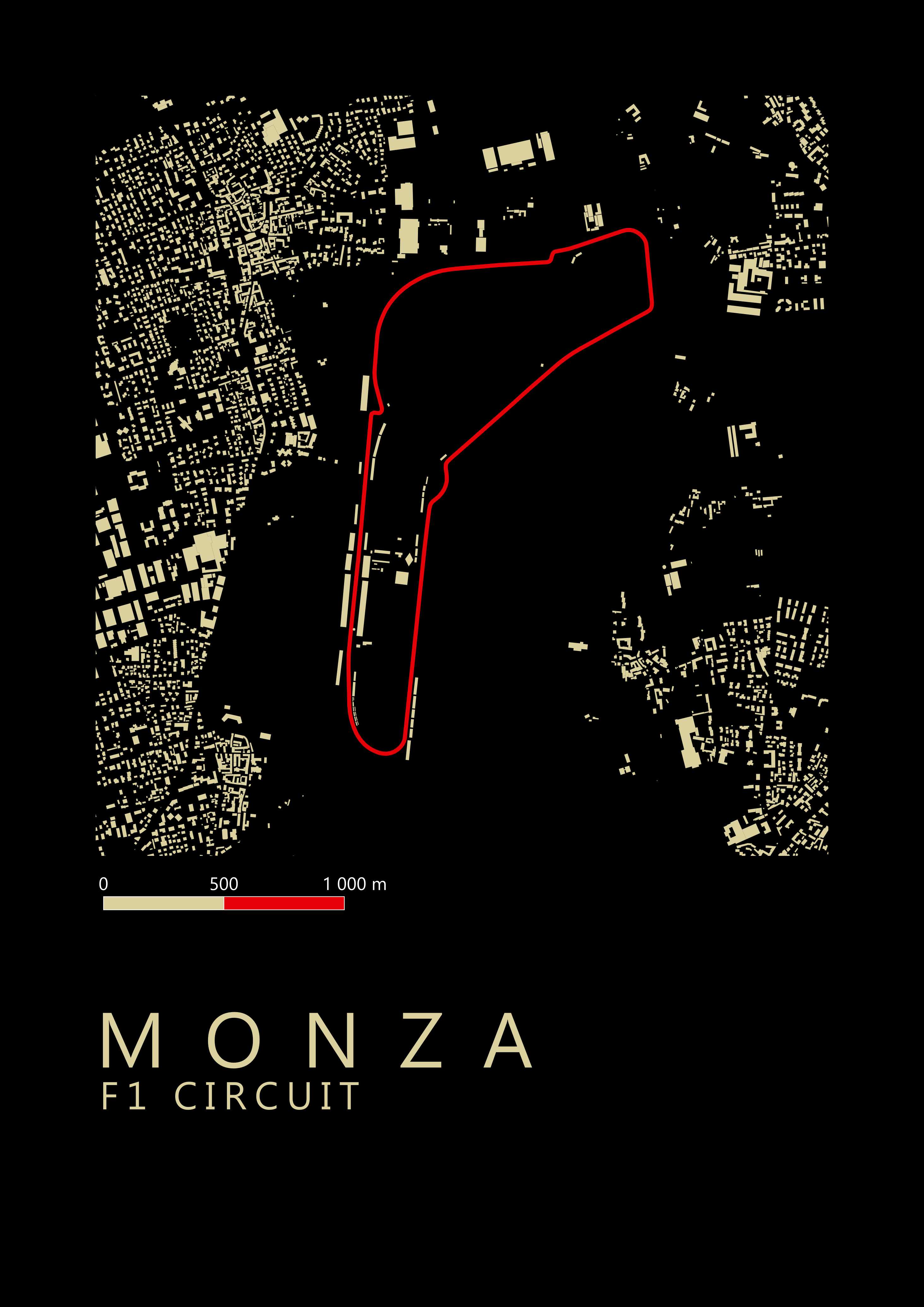 Monza F1 Circuit map (A2) Digital only